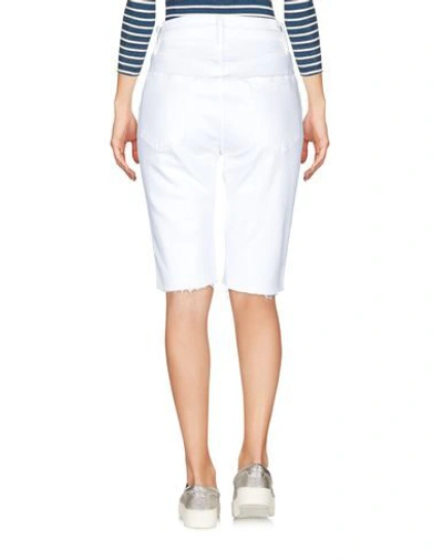 Shop Frame Woman Denim Shorts White Size 26 Cotton, Elastane
