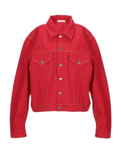 Shop Helmut Lang Denim Outerwear In Red