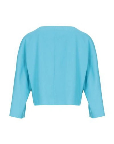 Shop Clips Suit Jackets In Turquoise