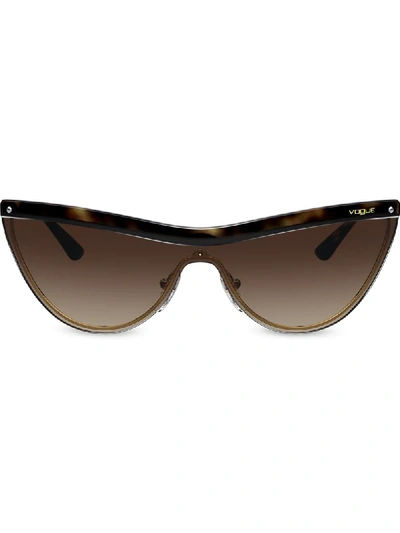 Shop Vogue Eyewear Sky High Cat-eye Frame Sunglasses In Brown