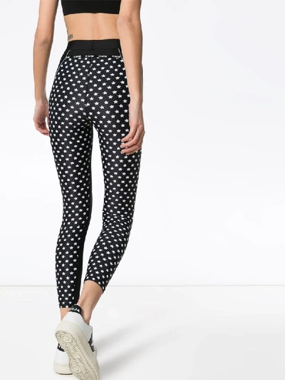P.e Nation Dominion Star Print Performance Leggings In Black