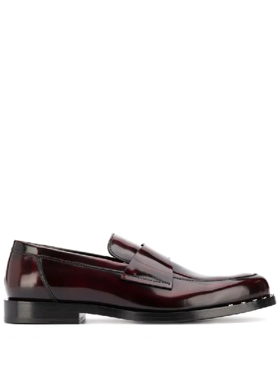 Shop Jimmy Choo Bane Star-studded Loafers In Brown