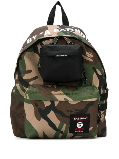 Shop Eastpak X Aape Camouflage Backpack In Green ,brown
