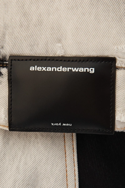 Shop Alexander Wang Padded Denim Trucker Jacket In Acid White