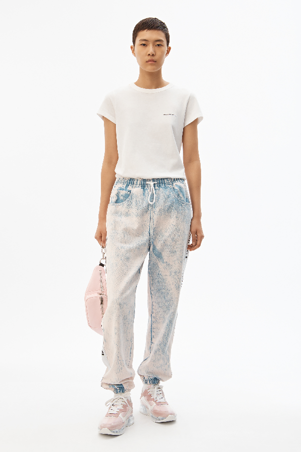 alexander wang logo tape jogger