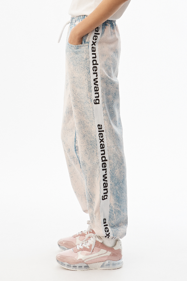 alexander wang logo tape jogger