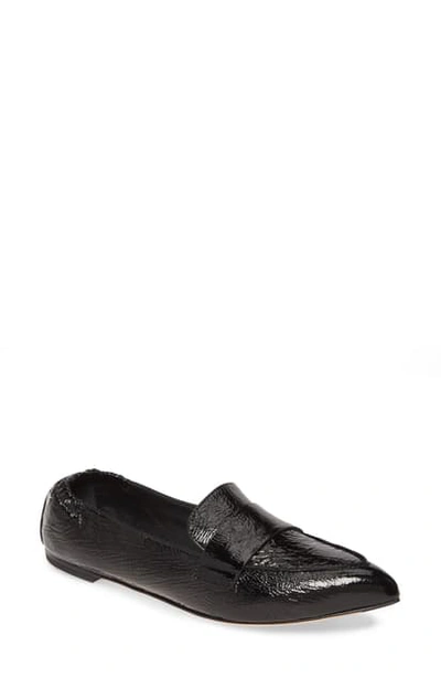 Shop Agl Attilio Giusti Leombruni Softy Pointy Toe Moccasin Loafer In Black Patent