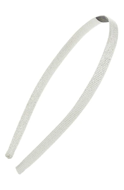Shop Alexandre De Paris Daydream Thin Metallic Headband In White