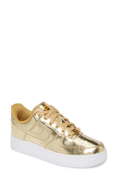 Shop Nike Air Force 1 Sp Metallic Sneaker In Metallic Gold/ Club Gold-white