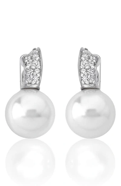 Shop Majorica 10mm Simulated Pearl Drop Earrings In White