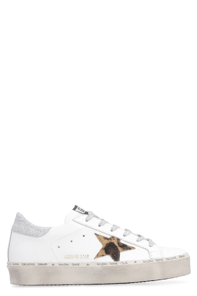 Shop Golden Goose Hi Star Leather Low-top Sneakers In White