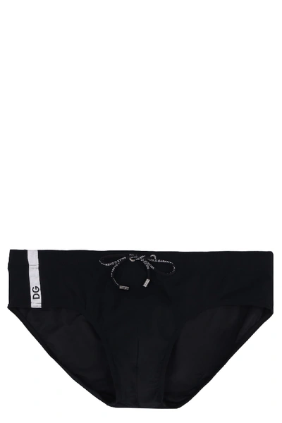 Shop Dolce & Gabbana Swim Briefs In Black