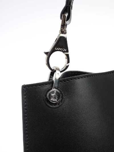 Shop Lanvin Medium Hook Bag In Black