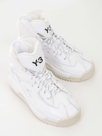 Shop Y-3 Hokori Ankle Boots In White
