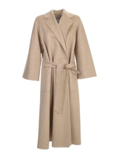 Shop Max Mara Cashmere Coat In Brown