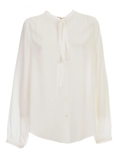 Shop N°21 Silk-blend Shirt In White