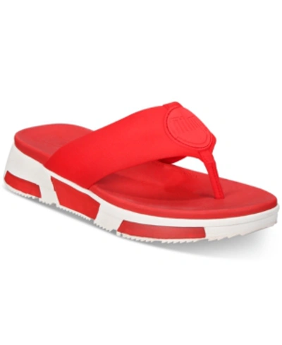 Shop Fitflop Sporty Logo Sandals Women's Shoes In Red