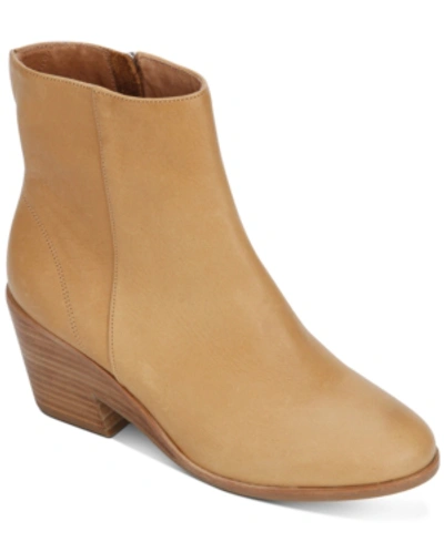 Shop Gentle Souls By Kenneth Cole Women's Blaise Wedge Booties Women's Shoes In Tan Leather