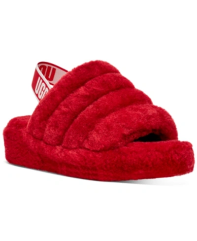 Shop Ugg Women's Fluff Yeah Slide Slippers In Ribbon Red