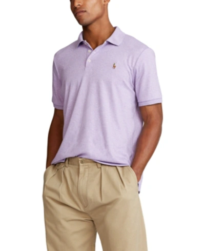 Shop Polo Ralph Lauren Men's Classic Fit Polo In Pastel Purple Heather