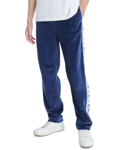 Shop Tommy Hilfiger Denim Men's Teagan Logo Taped Joggers In Sky Captain