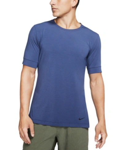 Nike Dri-fit Transcend Yoga T-shirt In Midnight Navy/ Sanded Purple |  ModeSens
