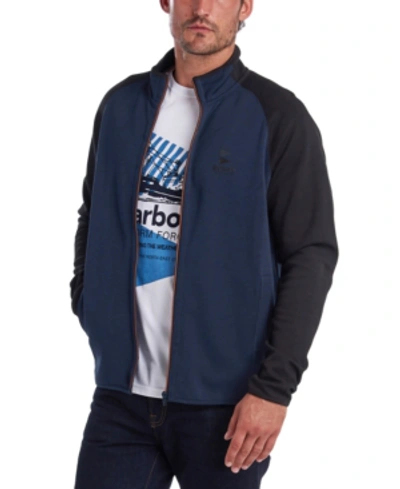 Shop Barbour Men's Skiff Regular-fit Colorblocked Full-zip Sweatshirt In Skiff Zip Thru