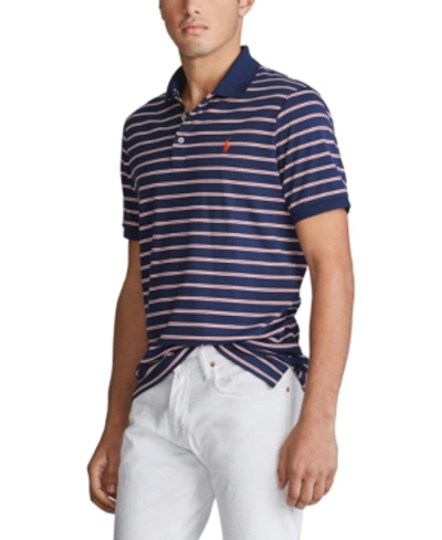 Shop Polo Ralph Lauren Men's Classic Fit Stripe Polo Shirt In French Navy Multi