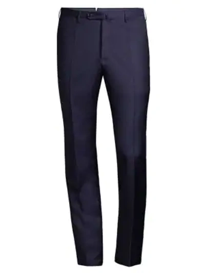 Shop Incotex Matty Twill Dress Pants In Dark Blue