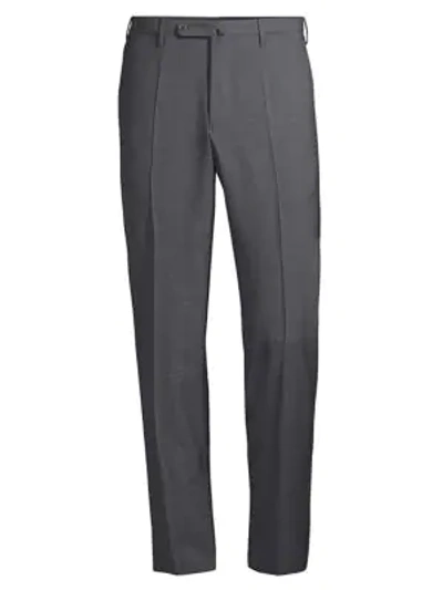 Shop Incotex Men's Matty Tech-wool Dress Pants In Medium Grey