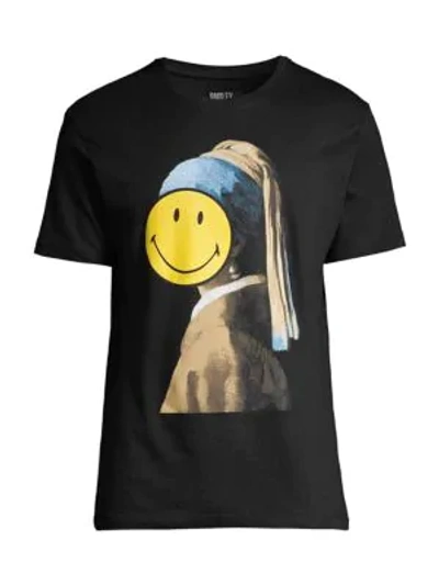 Shop Elevenparis Smiley Girl Graphic T-shirt In Black