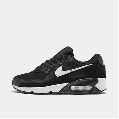 Shop Nike Women's Air Max 90 Casual Shoes In Black/white/black