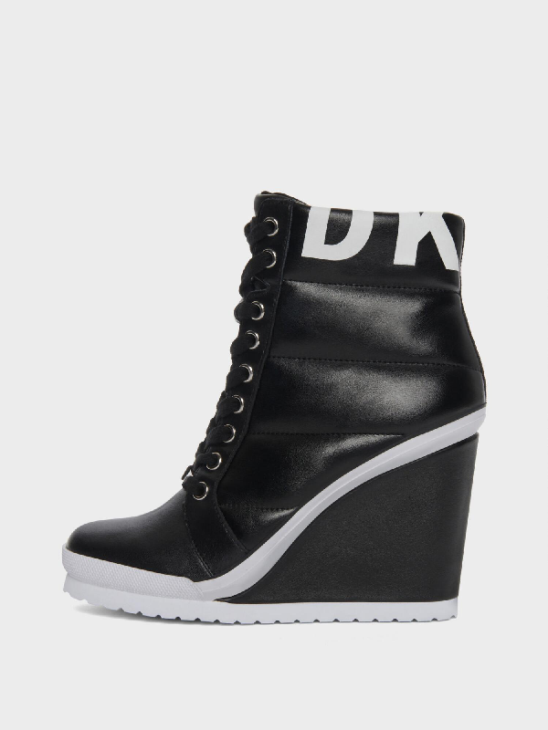 donna karan cailin studded wedge sneaker