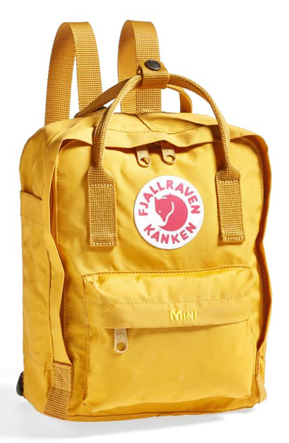 mini yellow kanken backpack