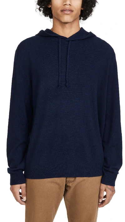 Shop Polo Ralph Lauren Cashmere Pullover Hoodie In Blue