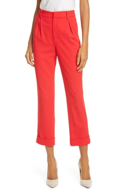 Shop Alice And Olivia Ardell High Waist Crop Pants In Paprika