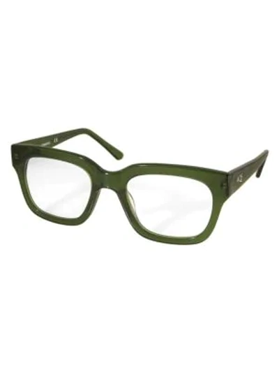 Shop Aqs Women's Malcolm 48mm Optical Glasses In Green