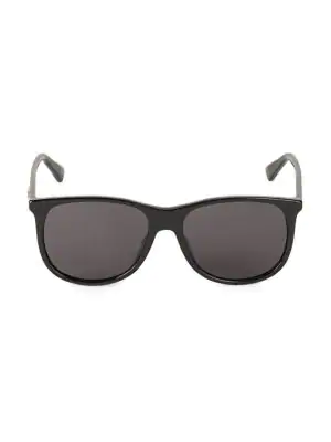 gucci 57mm square sunglasses black