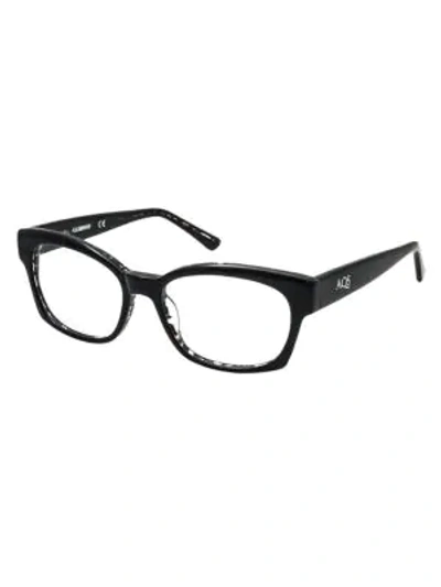 Shop Aqs Mia 51mm Square Optical Glasses In Black