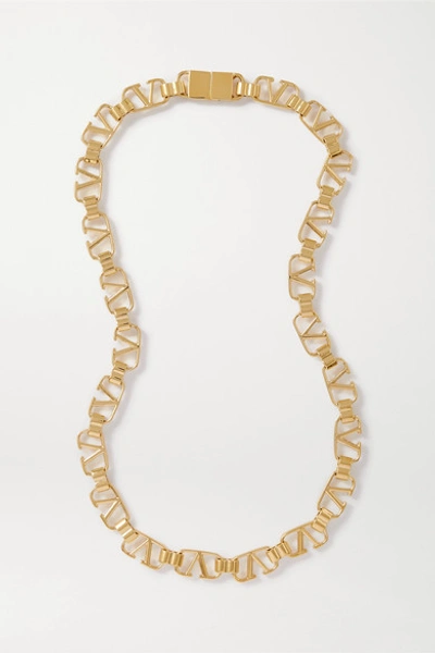 Shop Valentino Gold-tone Necklace