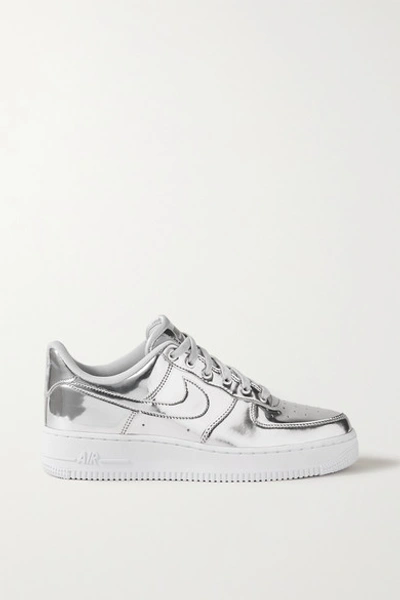 Shop Nike Air Force 1 Metallic Faux Leather Sneakers