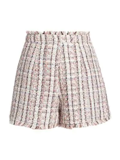 Shop Cinq À Sept Coronado Bouclé Tweed Shorts In Multi