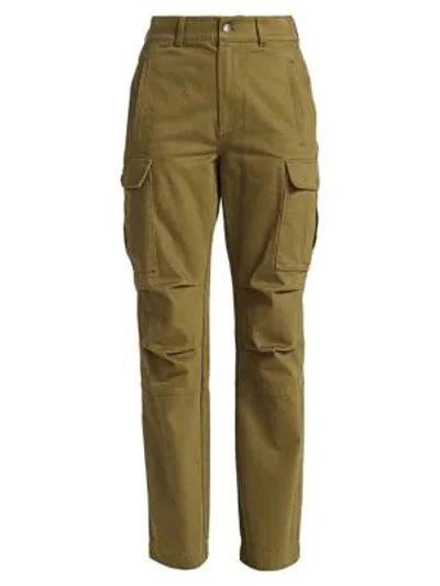 Shop Alexander Wang T Twill Cargo Pants In Olive
