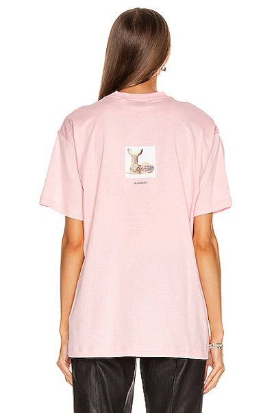 Shop Burberry Devon T Shirt In Candy Pink