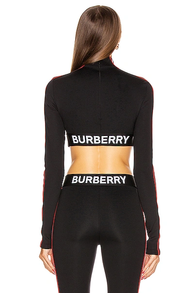 Shop Burberry Soca Athletic Crop Top In Black