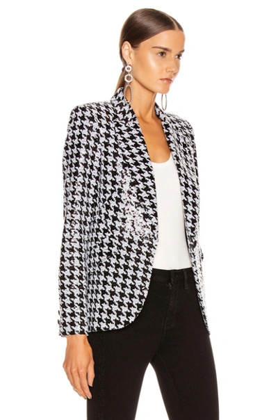 Shop L Agence L'agence Chamberlain Blazer In Abstract,black,white In Black & White