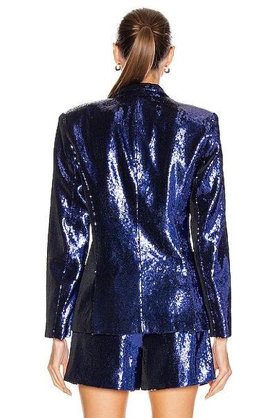 Shop Retroféte Myma Blazer Jacket In Blue