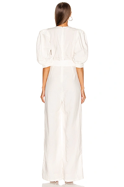 Shop Adriana Degreas Solid Jumpsuit With Belt In Off White