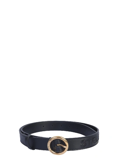 Shop Stella Mccartney Belt With Logo In Nero