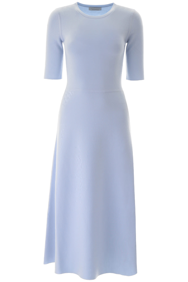 Gabriela Hearst Seymore Wool And Cashmere-blend Midi Dress In Light ...